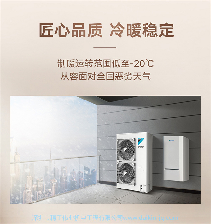 DAIKIN/大金中央空調(diào)家用6匹一拖五多聯(lián)機(jī)采暖地暖VRV-U 3D氣流款(圖8)