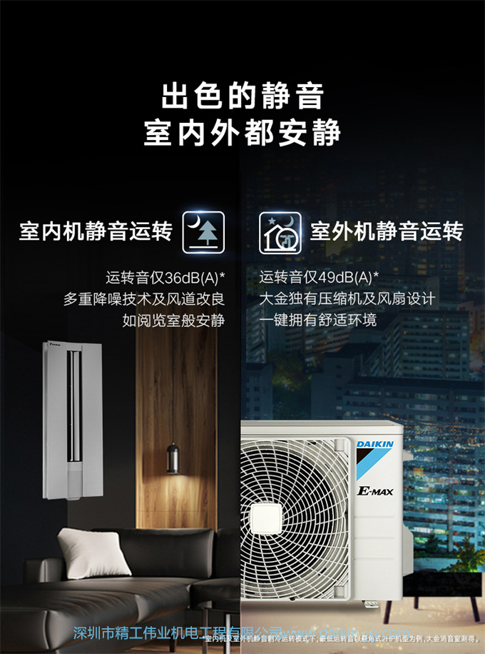 Daikin/大金FKXW150WAC-N變頻1級冷暖柜機2匹空調(diào)家用客廳懸角式(圖11)