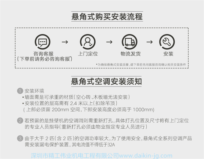 Daikin/大金FKXW150WAC-N變頻1級冷暖柜機2匹空調(diào)家用客廳懸角式(圖3)