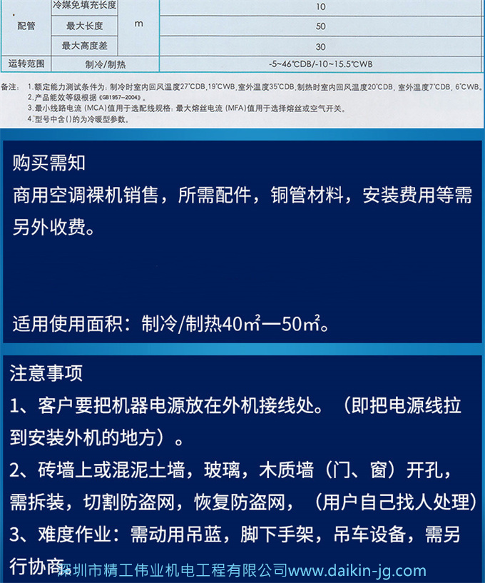 大金商用機(jī)房精密空調(diào)FVCQF05AA冷暖5HP定頻380V天花板機(jī)13KW三相電(圖5)